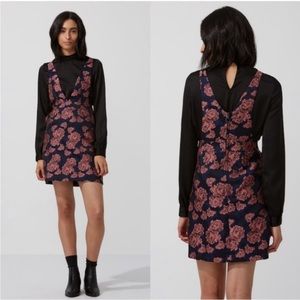 Frank and Oak Jacquard Pinafore Mini Dress 💐 • Size XS